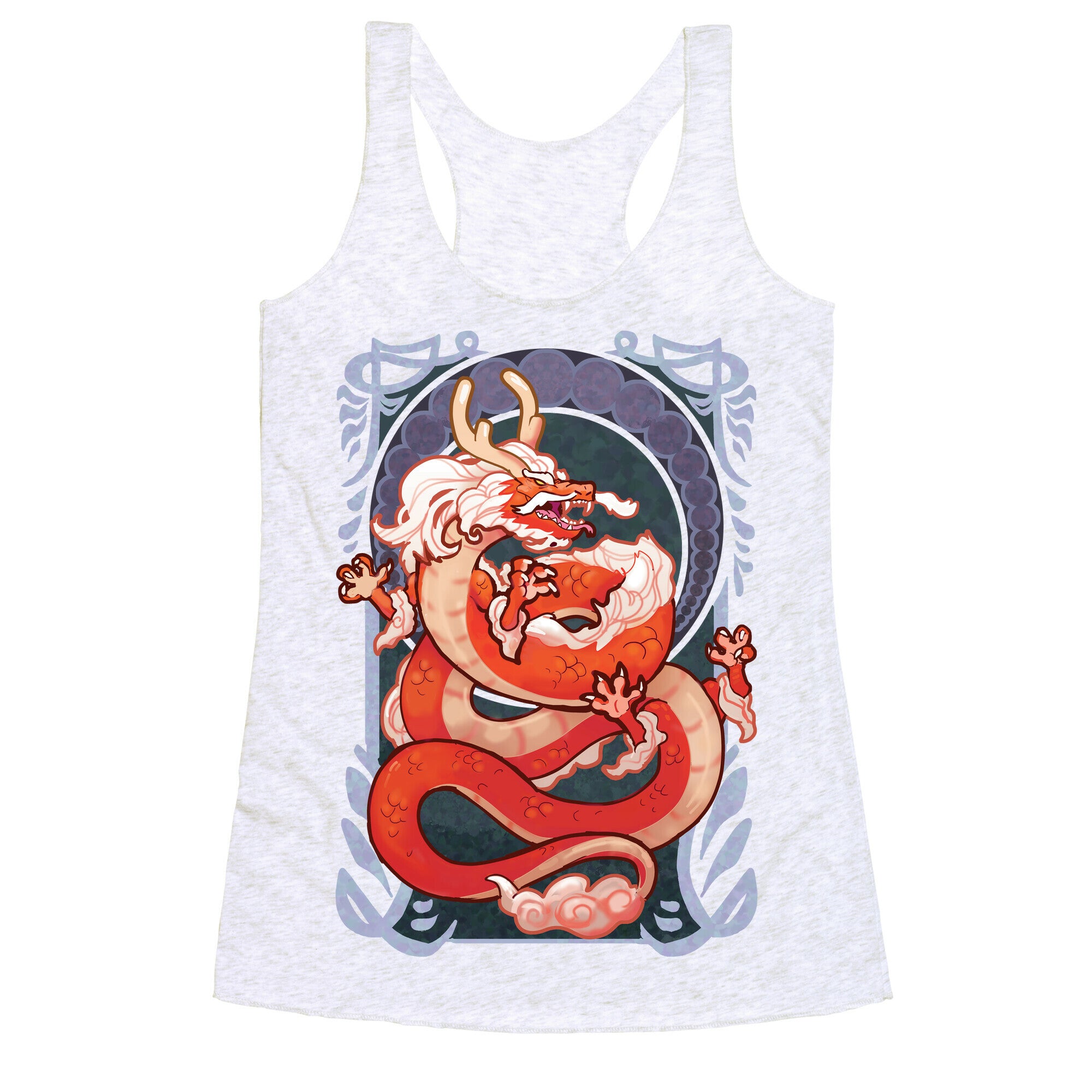 Art Nouveau Dragon Racerback Tank
